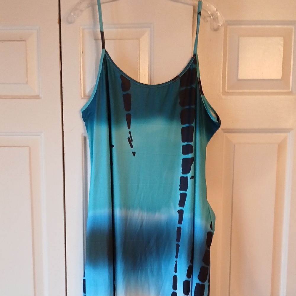 Joress Blue Tie-Dye Women's Dress